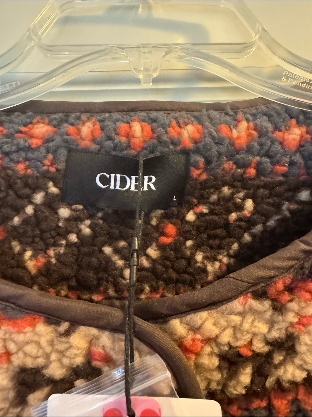 Cider Multicolor Bouclé Zip-Front Cardigan Jacket - Navy, Rust & Cream - Picture 2 of 4